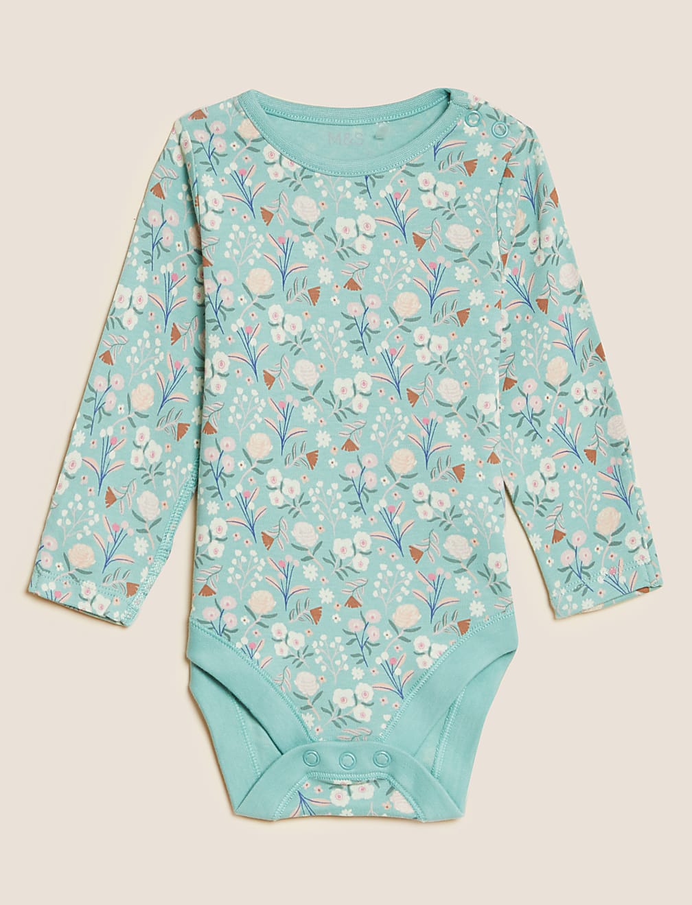 3pk Pure Cotton Floral Bodysuits (6&frac12;lbs - 3 Yrs)