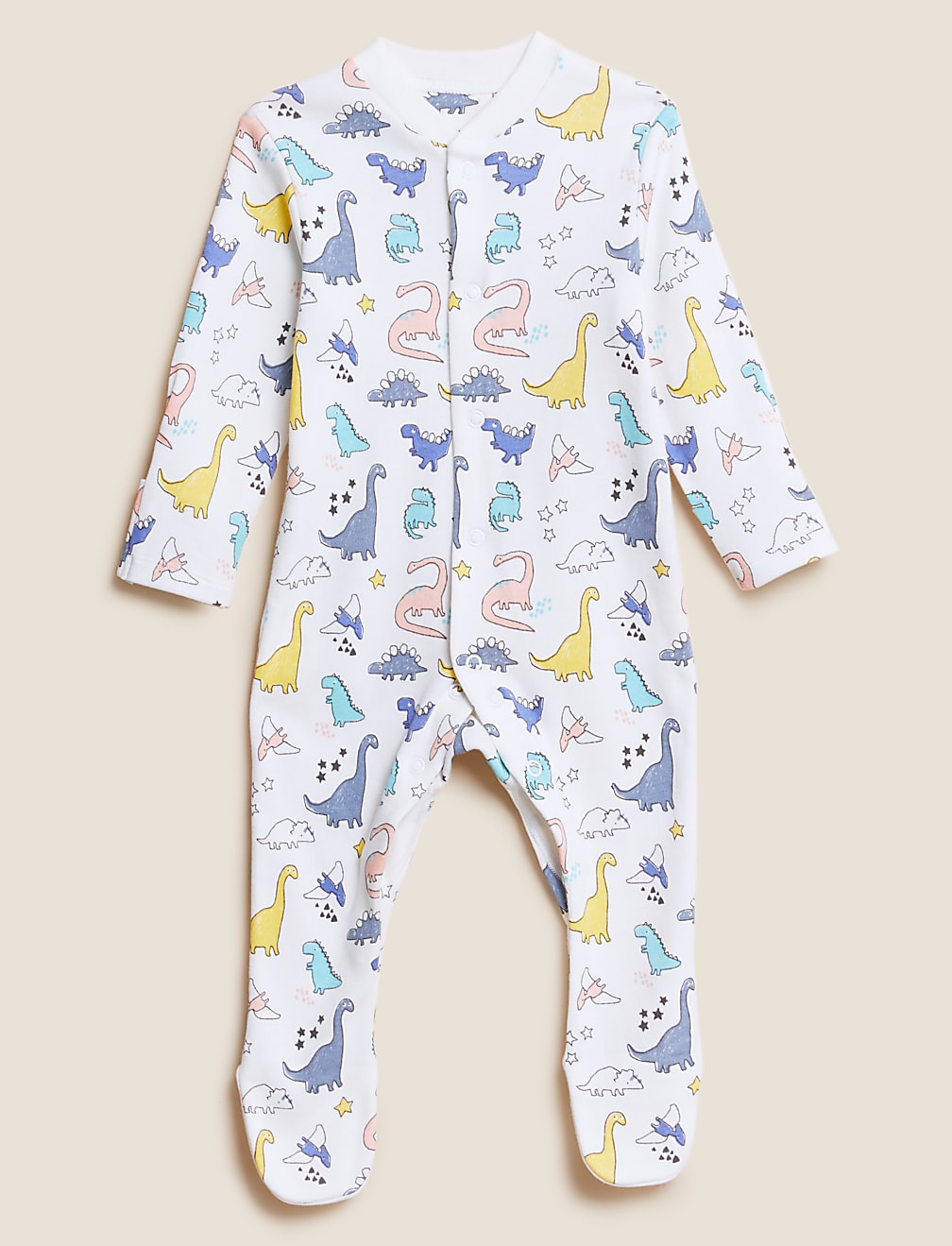 3pk Pure Cotton Printed Sleepsuits (61/2 lbs - 3 Yrs)
