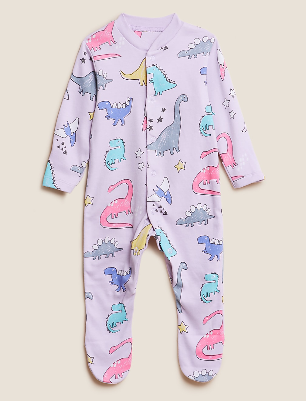 3pk Pure Cotton Printed Sleepsuits (61/2 lbs - 3 Yrs)