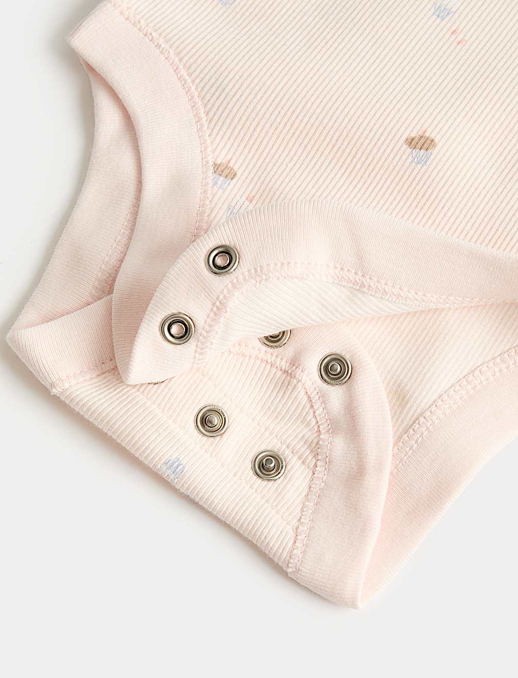 3 Pack Cotton Rich Cupcake Bodysuits (6&frac12;lbs-3 Yrs)