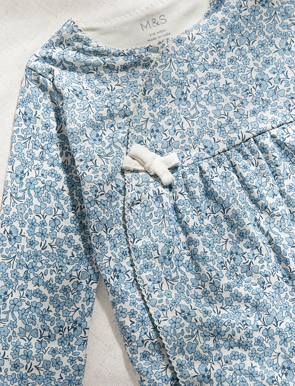 2pc Pure Cotton Floral Gift Set (0-6 Mths)