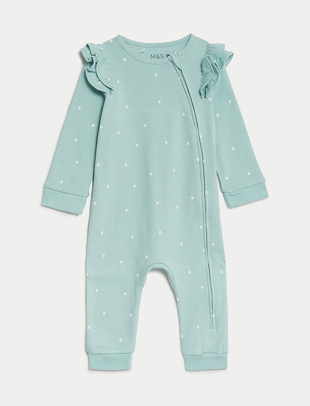 2pk Pure Cotton Spot Sleepsuits (6½lbs-3 Yrs)