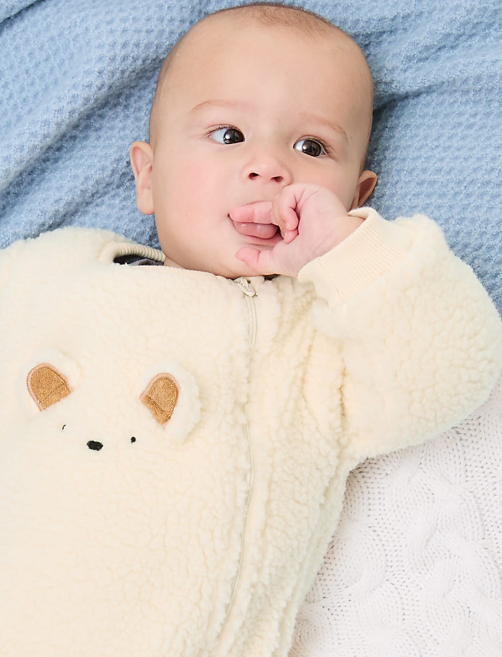 Fleece Bear Face Sleepsuit (7lbs-3 Yrs)