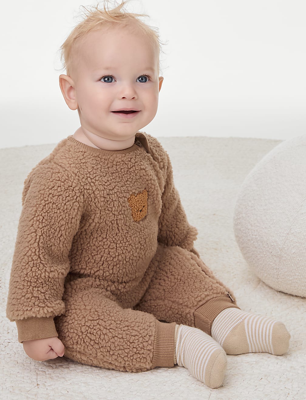 Fleece Bear Face Sleepsuit (7lbs-3 Yrs)