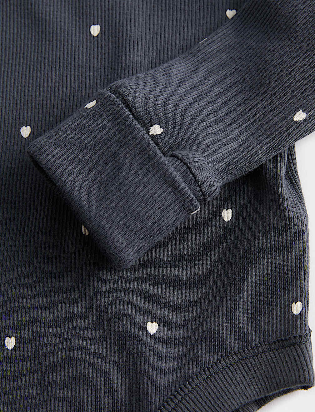 3pk Cotton Rich Heart Long Sleeved Bodysuits (0 Mths-3 Yrs)
