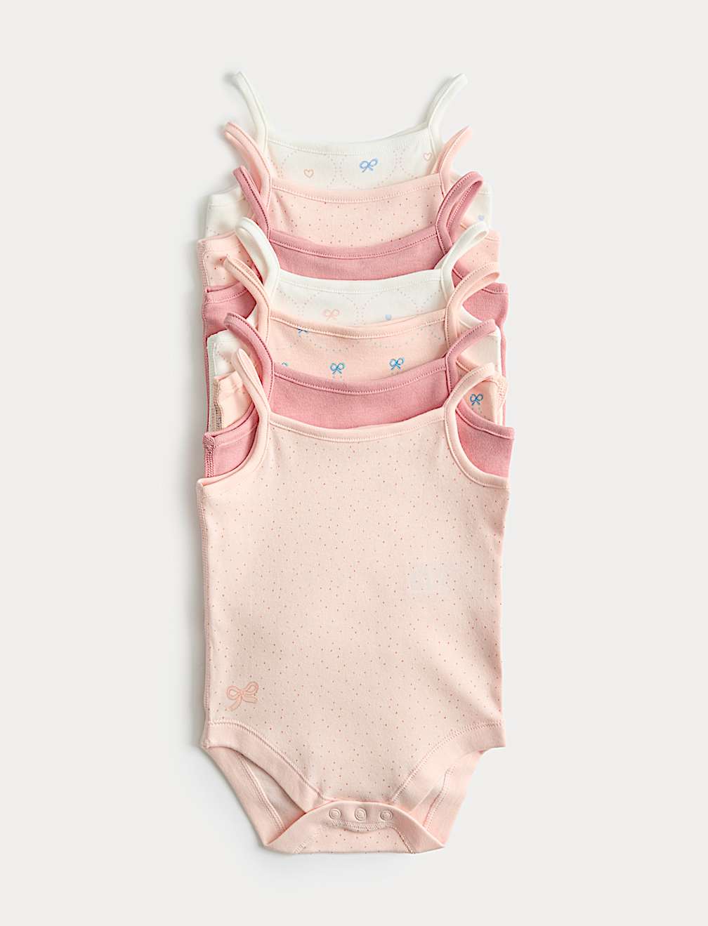 7 Pack Pure Cotton Bodysuits (7lbs-3 Yrs)