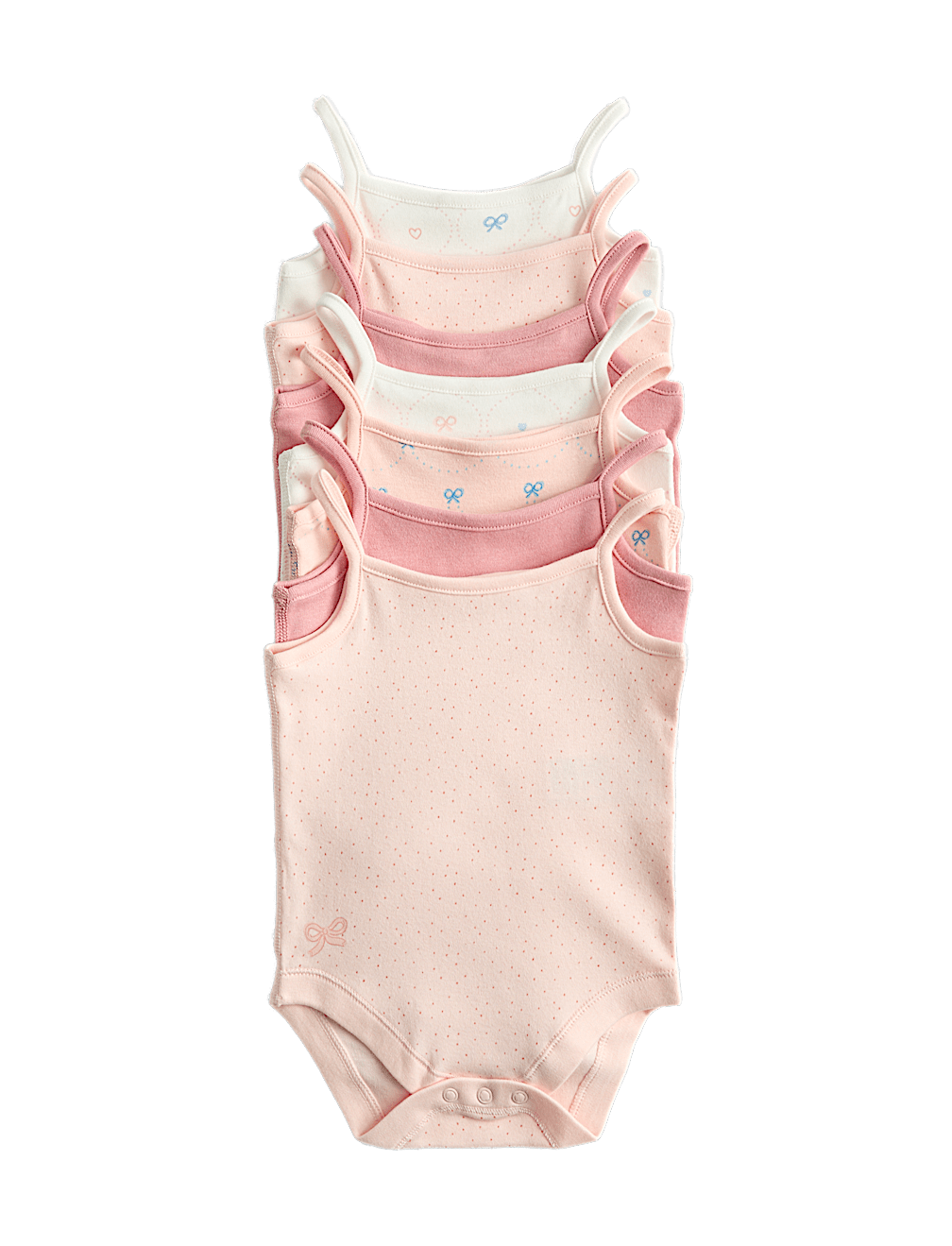 7 Pack Pure Cotton Bodysuits (7lbs-3 Yrs)