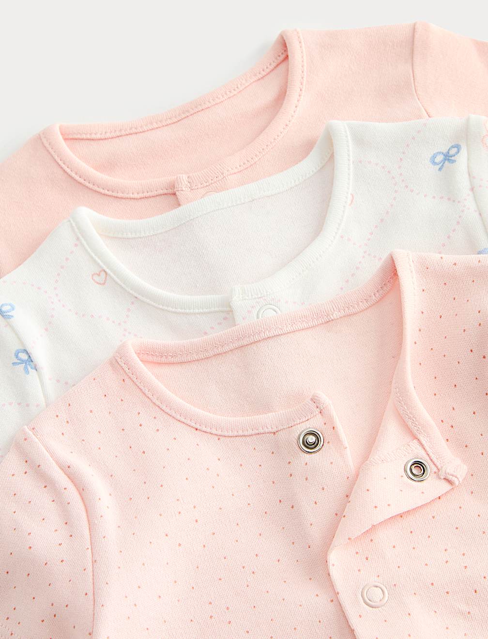 3 Pack Pure Cotton Rompers (7lbs-3 Yrs)