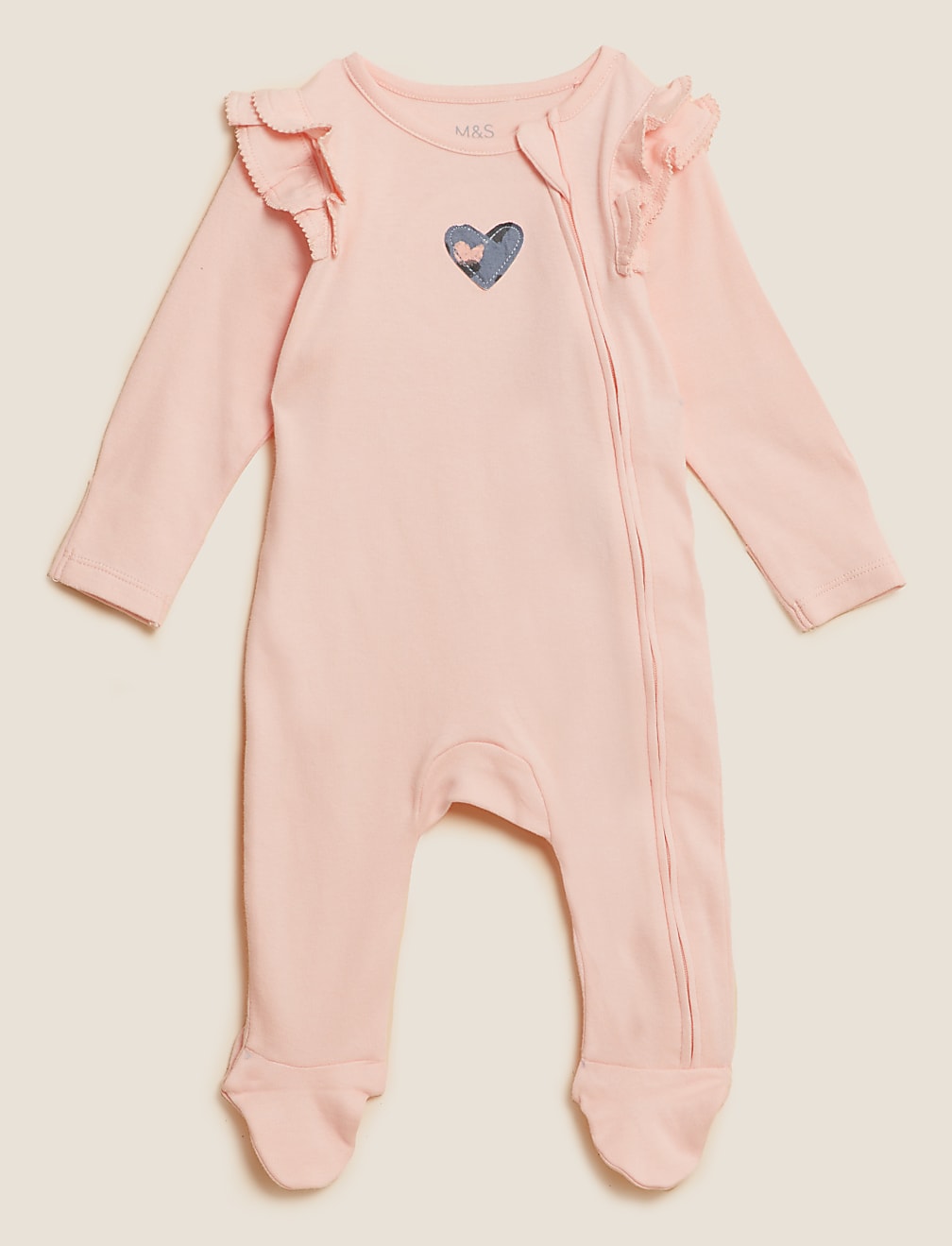 2pk Pure Cotton Leopard Sleepsuits (0-3 Yrs)
