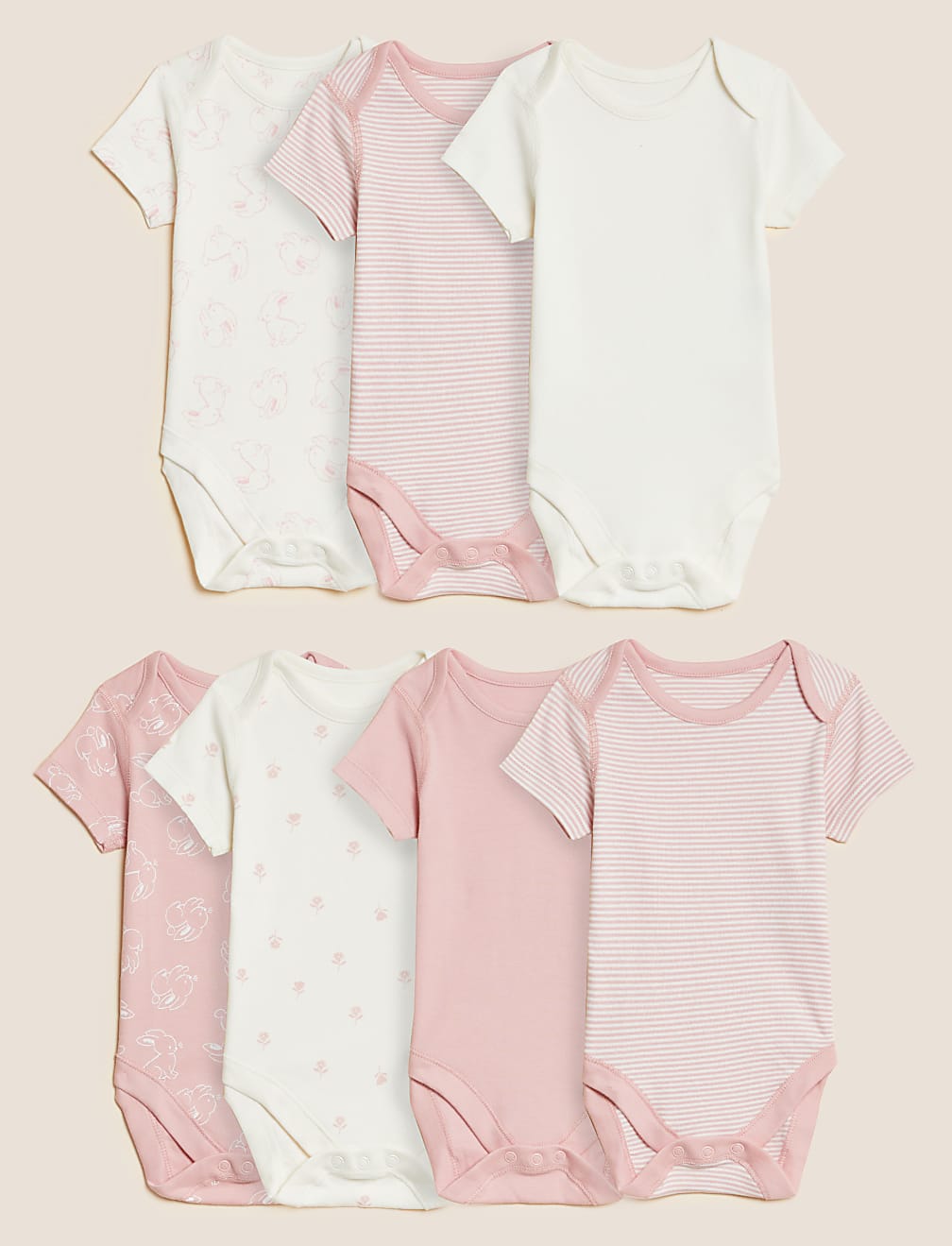 7pk Pure Cotton Bodysuits