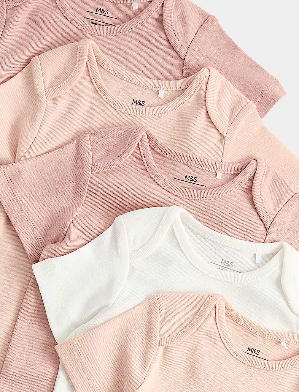 5 Pack Pure Cotton Bodysuits (7lbs-3 Yrs)