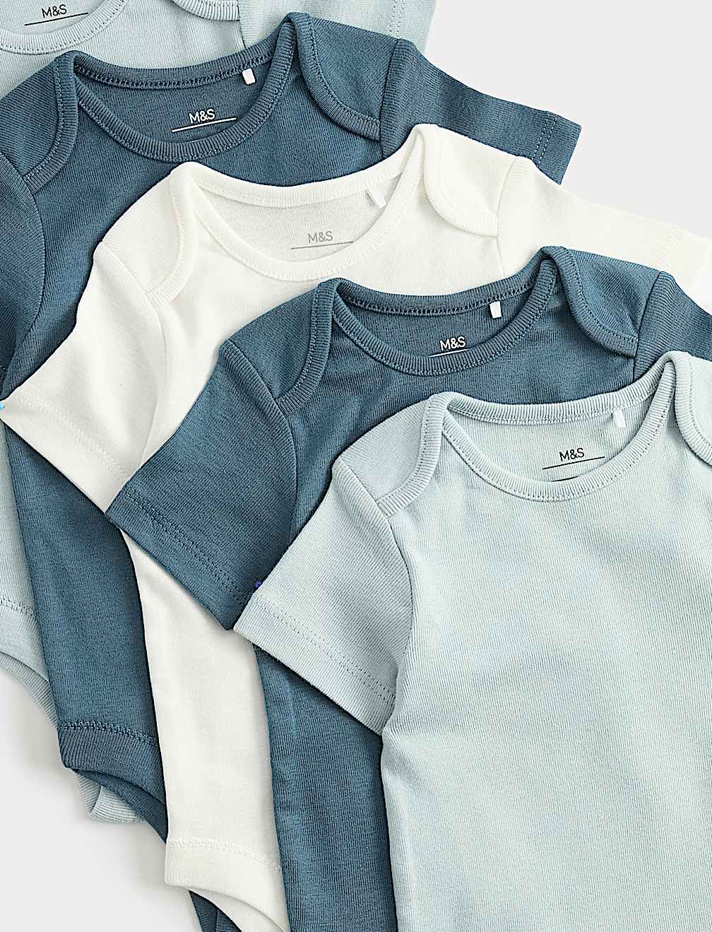 5 Pack Pure Cotton Bodysuits (7lbs-3 Yrs)