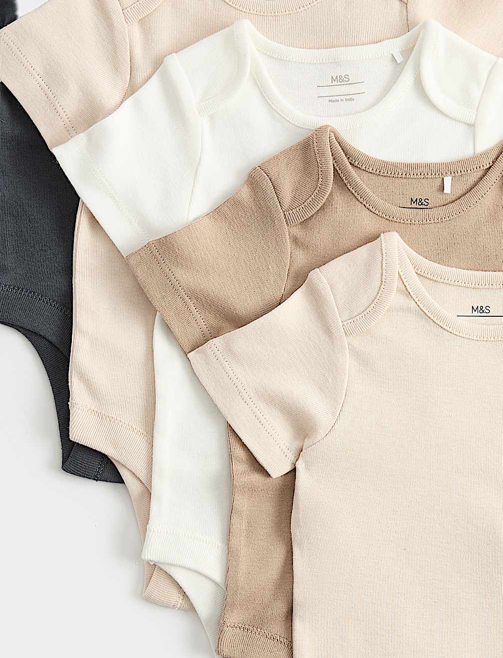5 Pack Pure Cotton Bodysuits (7lbs-3 Yrs)
