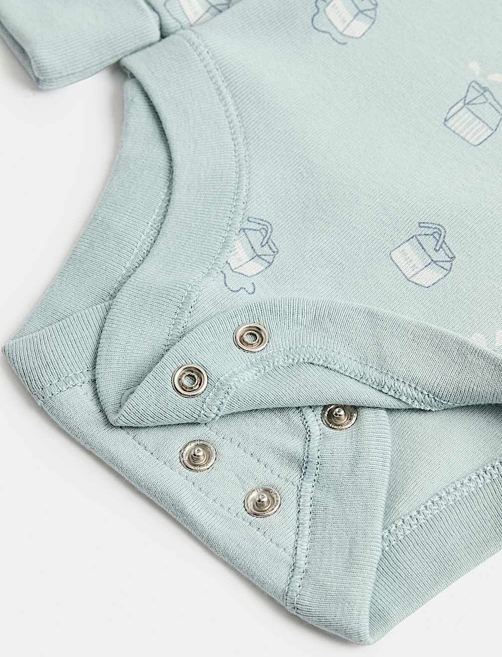 3 Pack Pure Cotton Patterned Bodysuits (7lbs - 3 Yrs)