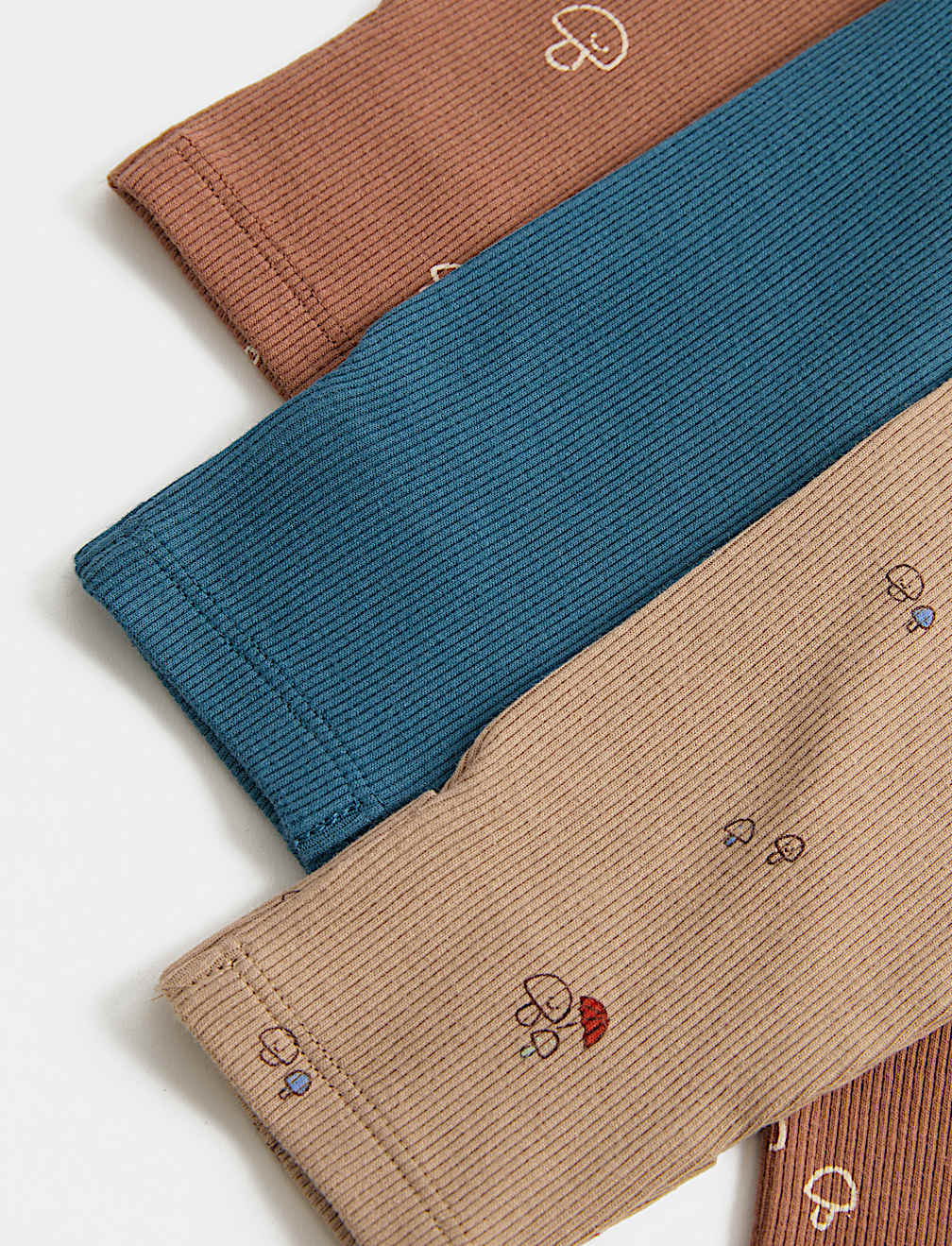 3 Pack Cotton Rich Mushroom Sleepsuits (0-3 Yrs)