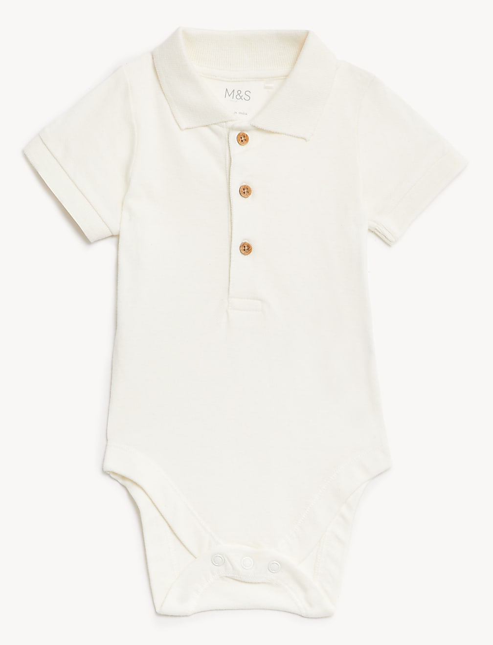 3pk Pure Cotton Polo Bodysuits (0-3 Yrs)