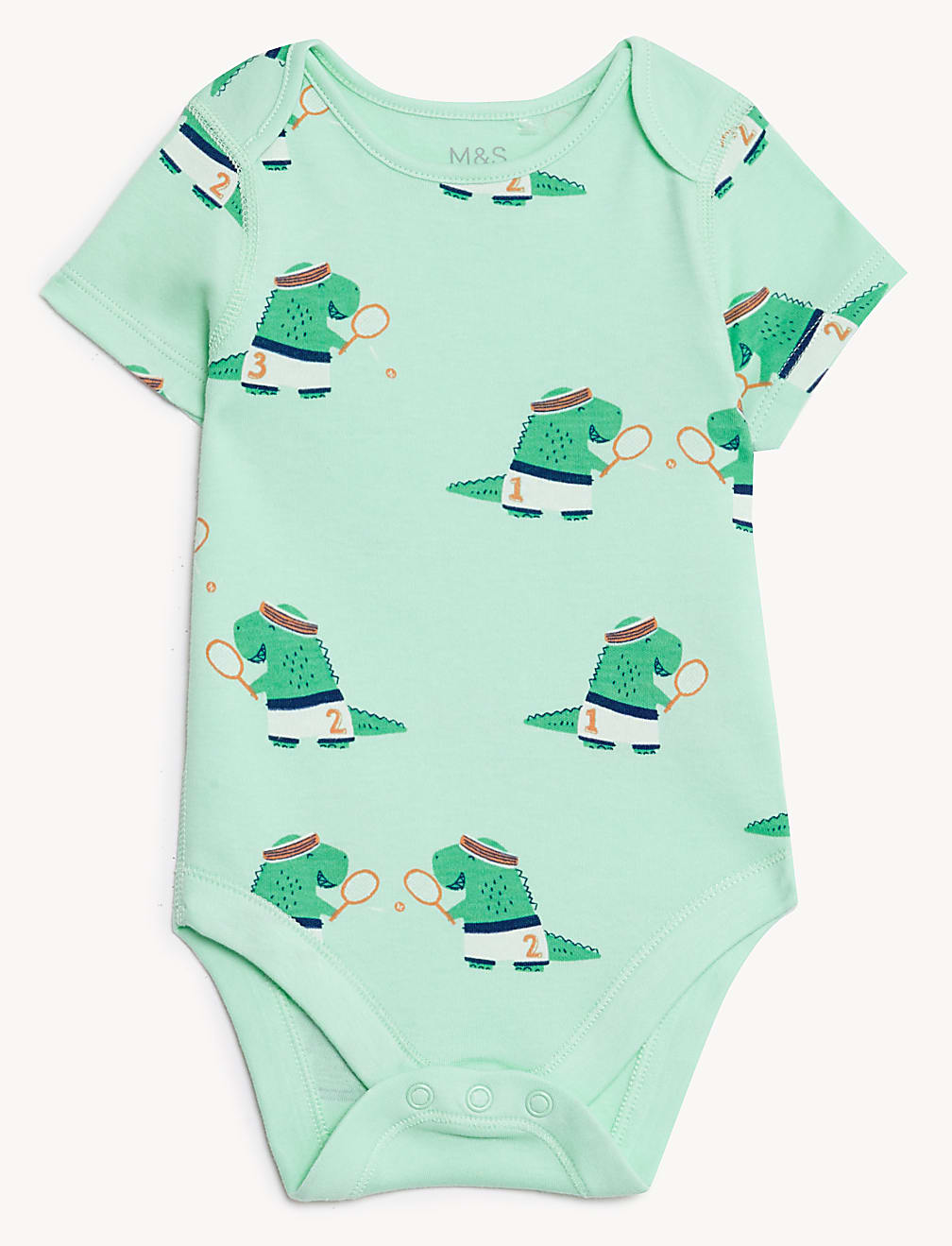3pk Pure Cotton Dinosaur Bodysuits