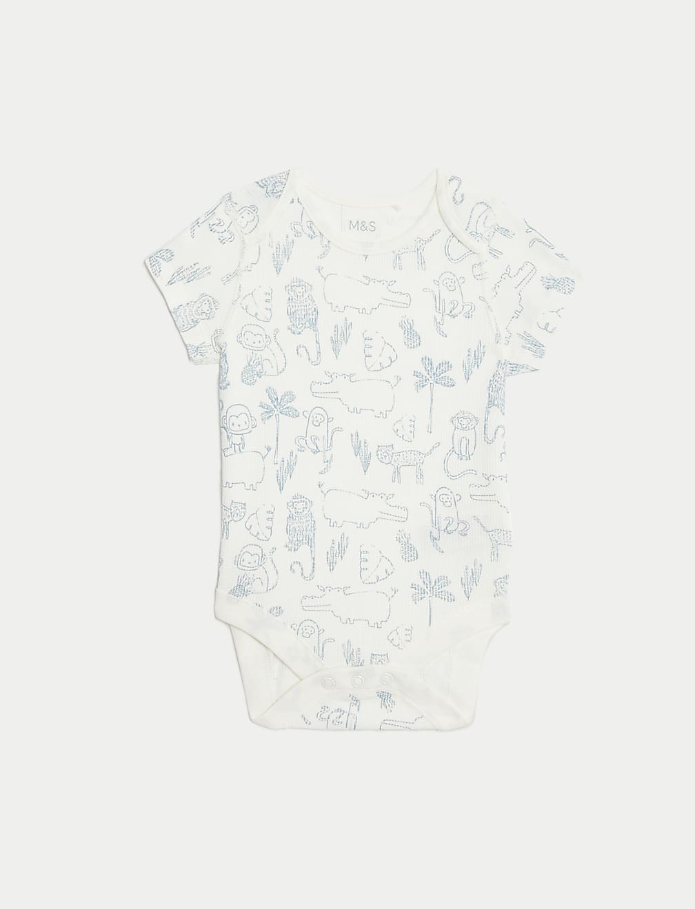 5pk Pure Cotton Animal Bodysuits (6½lbs-3 Yrs)