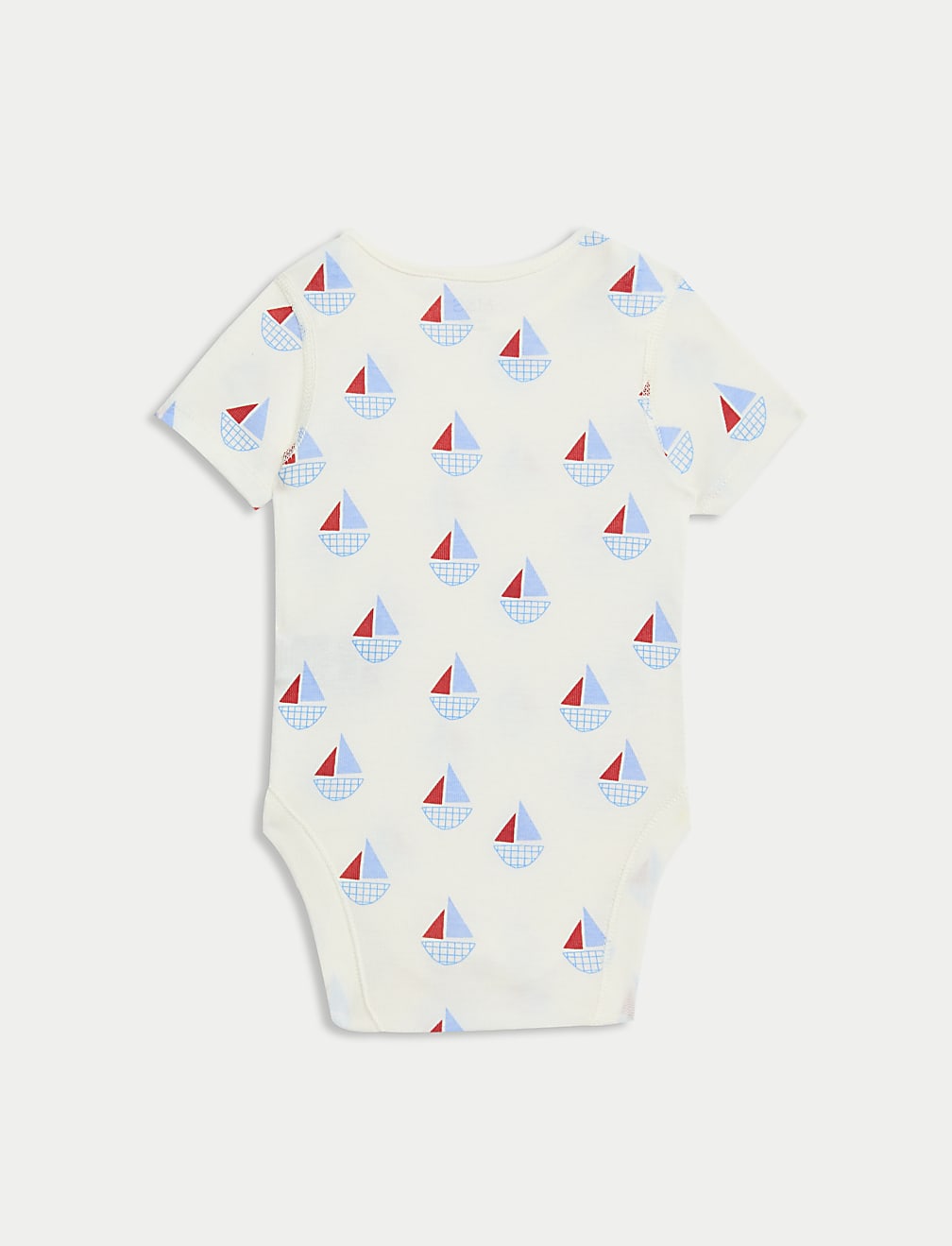 3pk Pure Cotton Boat Bodysuits (6½lbs-3 Yrs)