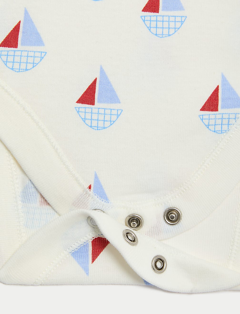 3pk Pure Cotton Boat Bodysuits (6½lbs-3 Yrs)