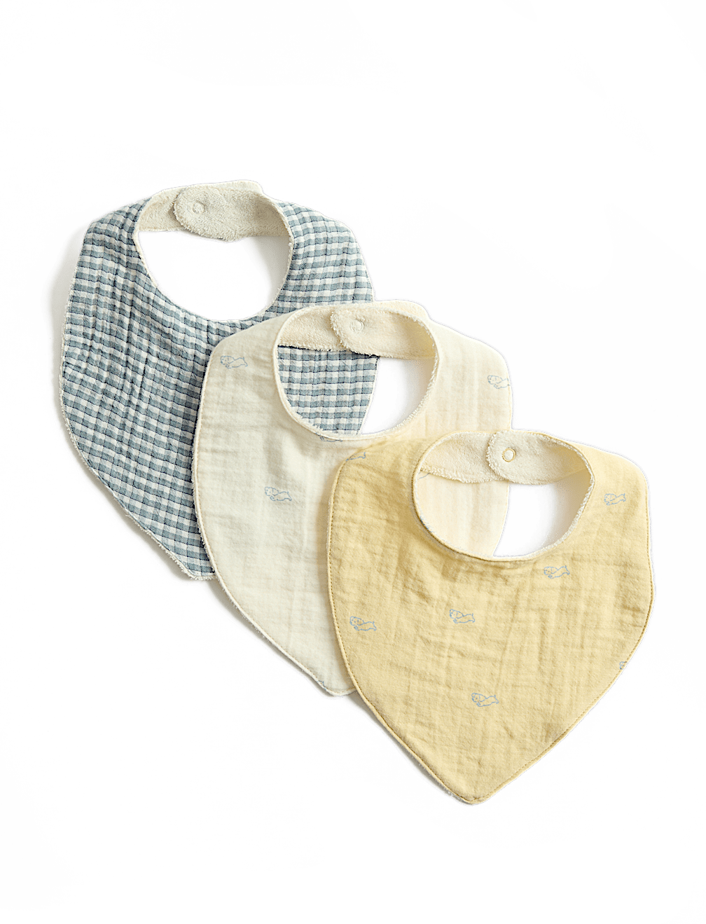 3 Pack Pure Cotton Dribble Bibs