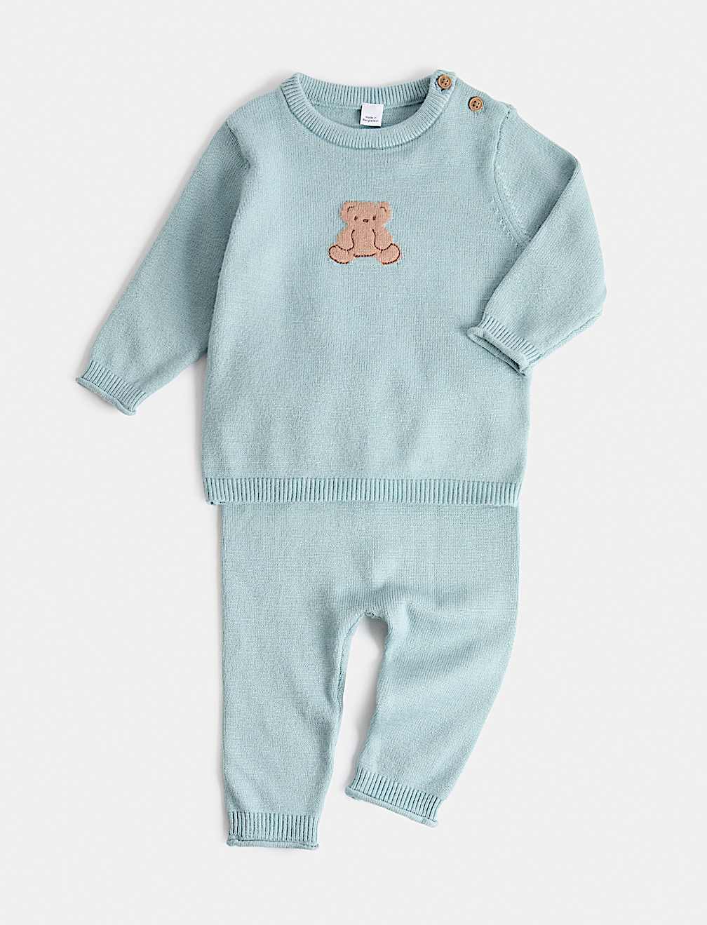 2 Piece Intarsia Bear Knitted Outfit (0-12 Mths)