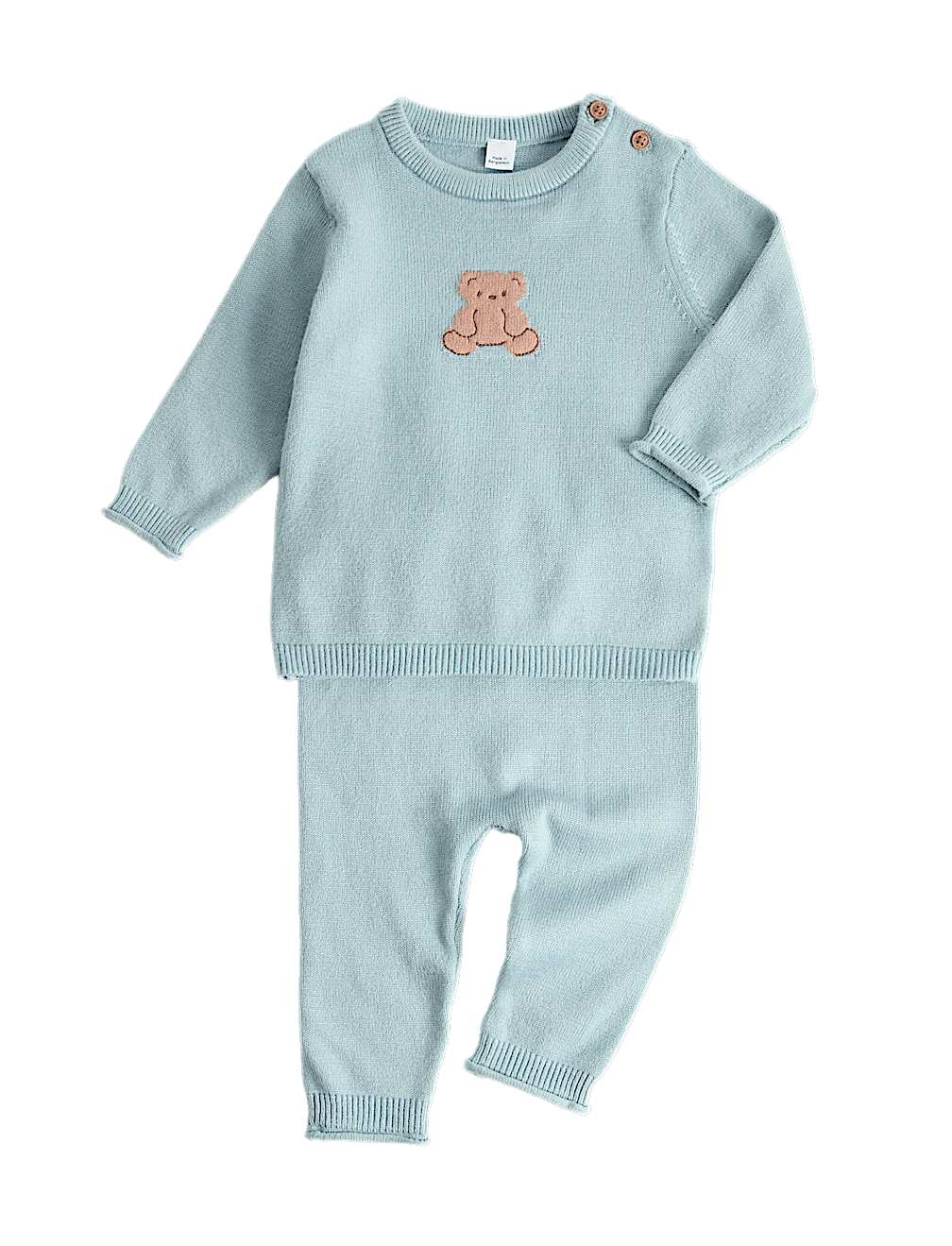 2 Piece Intarsia Bear Knitted Outfit (0-12 Mths)