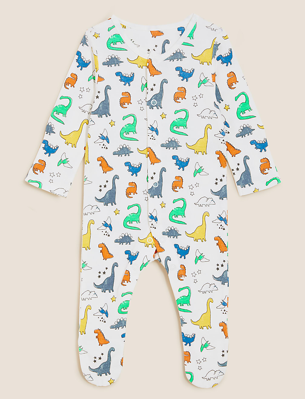 3pk Pure Cotton Printed Sleepsuits (6½lbs - 3 Yrs)