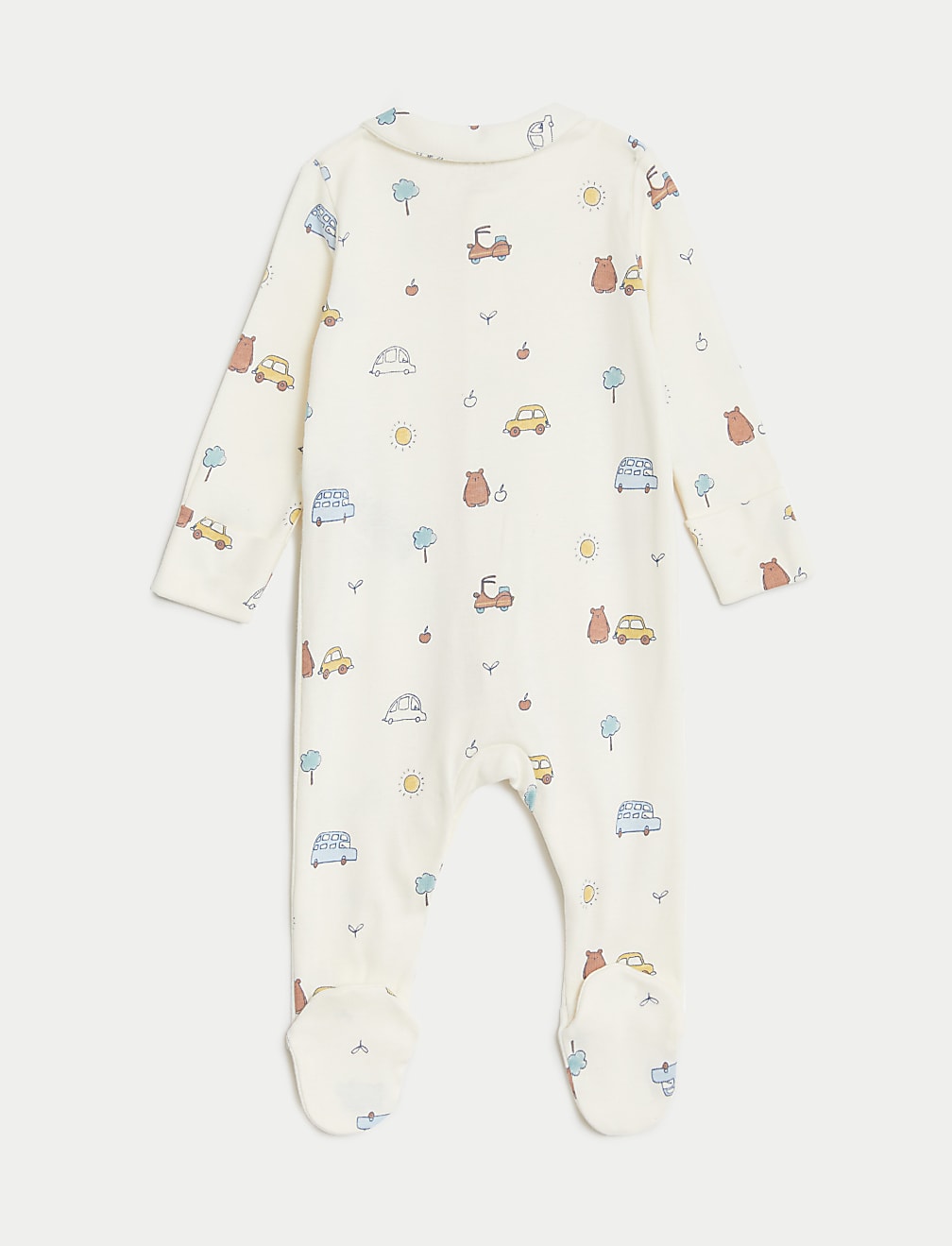 2pc Pure Cotton Printed Sleepsuit & Hat Set (7lbs-1 Yrs)