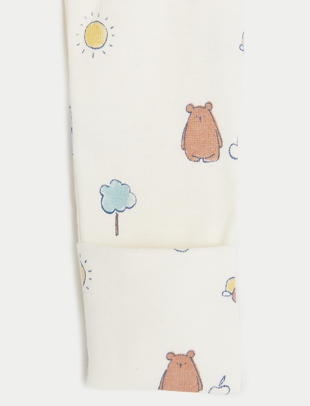 2pc Pure Cotton Printed Sleepsuit & Hat Set (7lbs-1 Yrs)