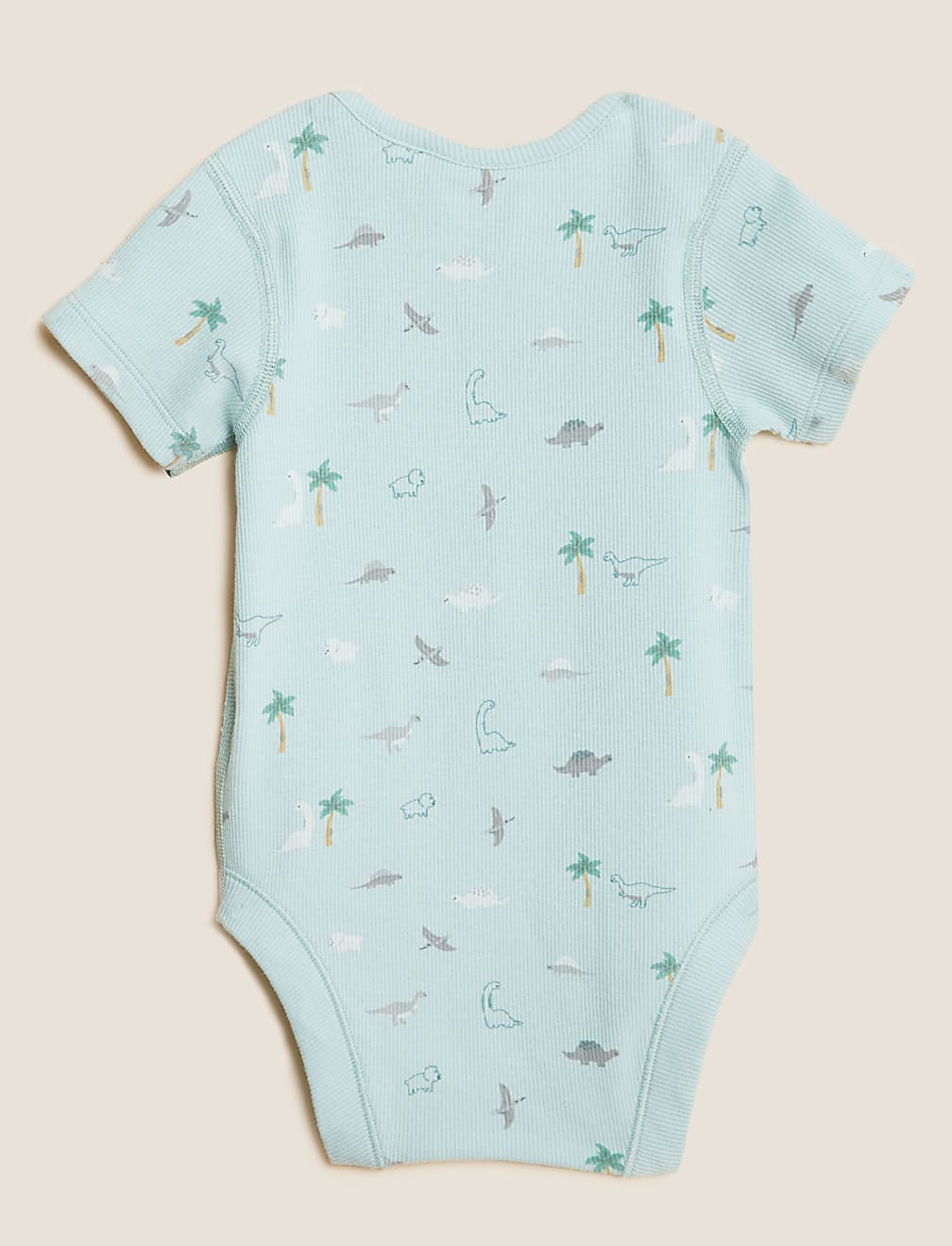 3pk Cotton Rich Dinosaur Bodysuits