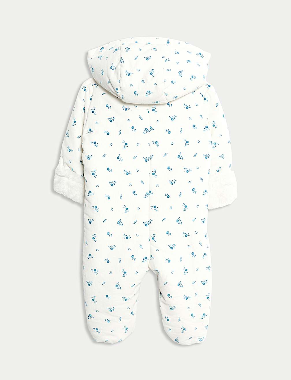 Cord Floral Pramsuit (0-12 Mths)