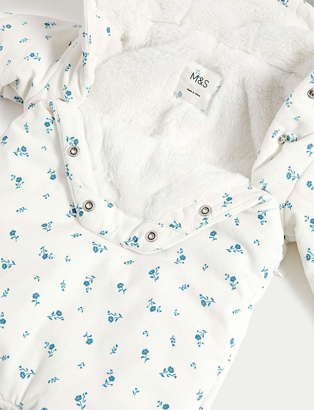 Cord Floral Pramsuit (0-12 Mths)