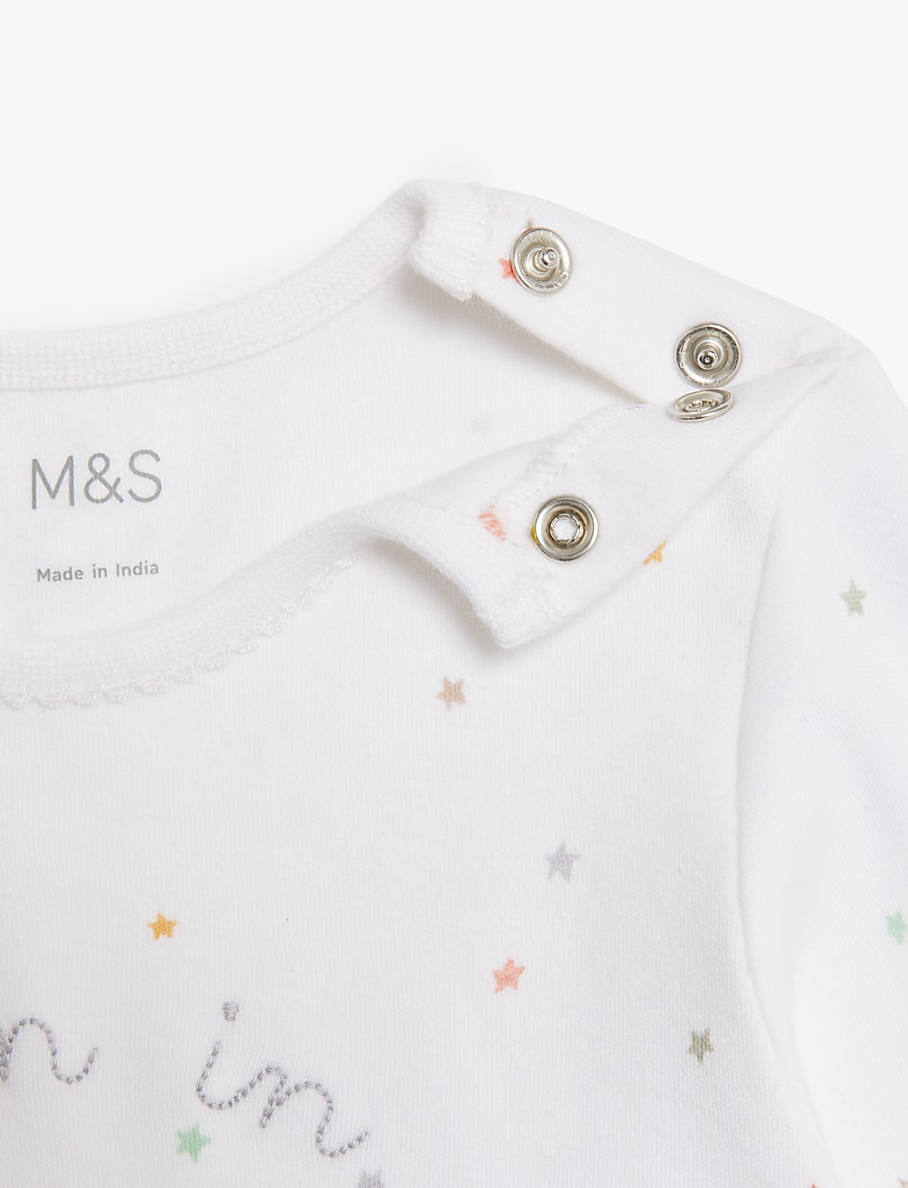 Pure Cotton Born In 2023 Star Sleepsuit