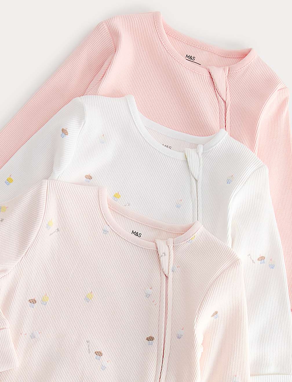 3 Pack Cotton Rich Sleepsuits (7lbs-3 Yrs)