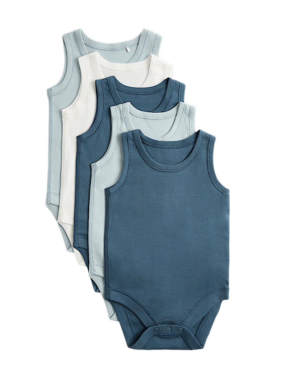 5 Pack Pure Cotton Bodysuits (7lbs - 3 Yrs)