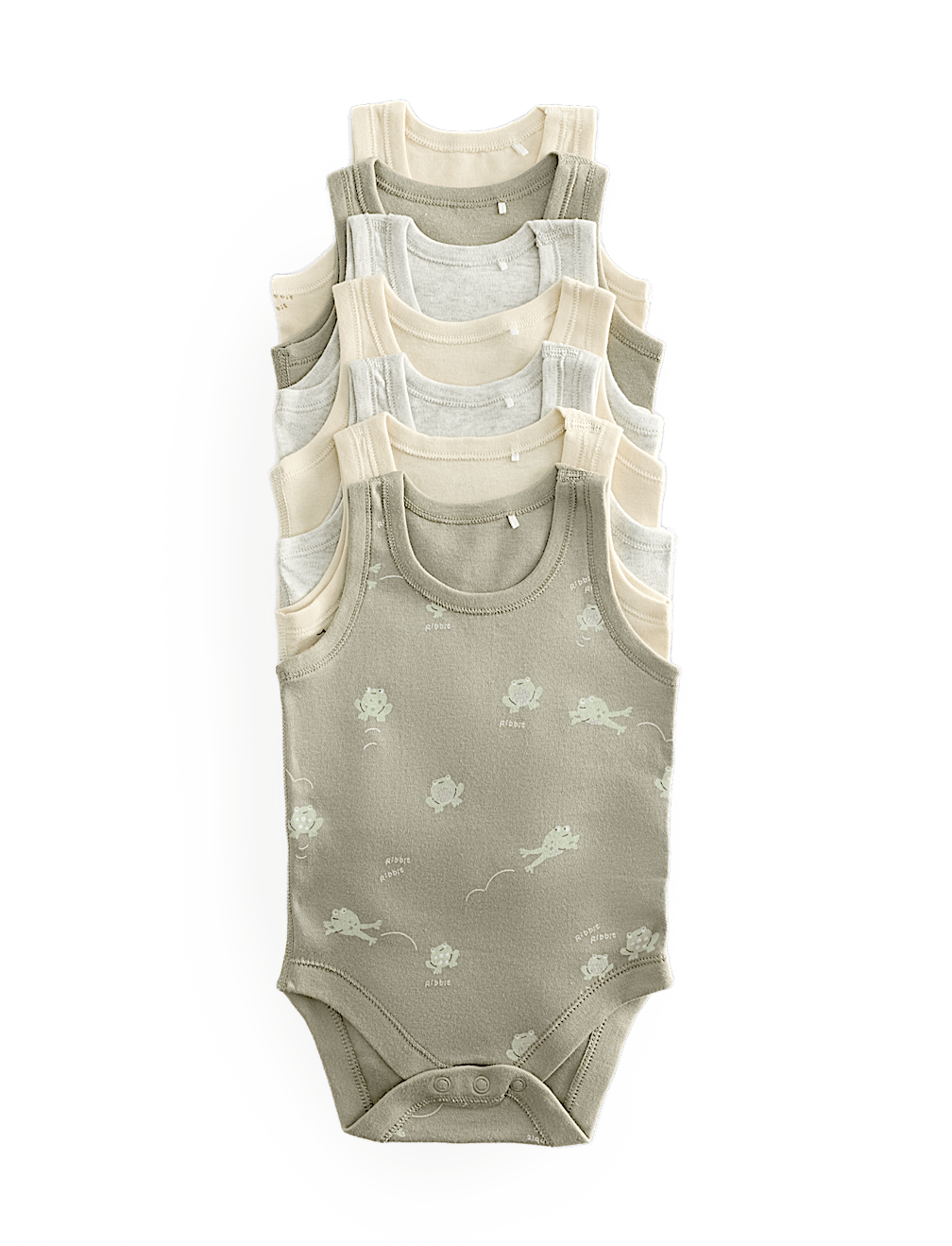 7 Pack Pure Cotton Unisex Bodysuits (7lbs-3 Yrs)