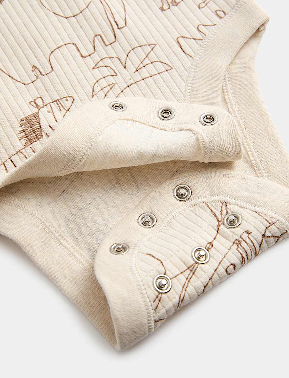 3 Pack Cotton Rich Safari Bodysuits (7lbs - 3 Yrs)
