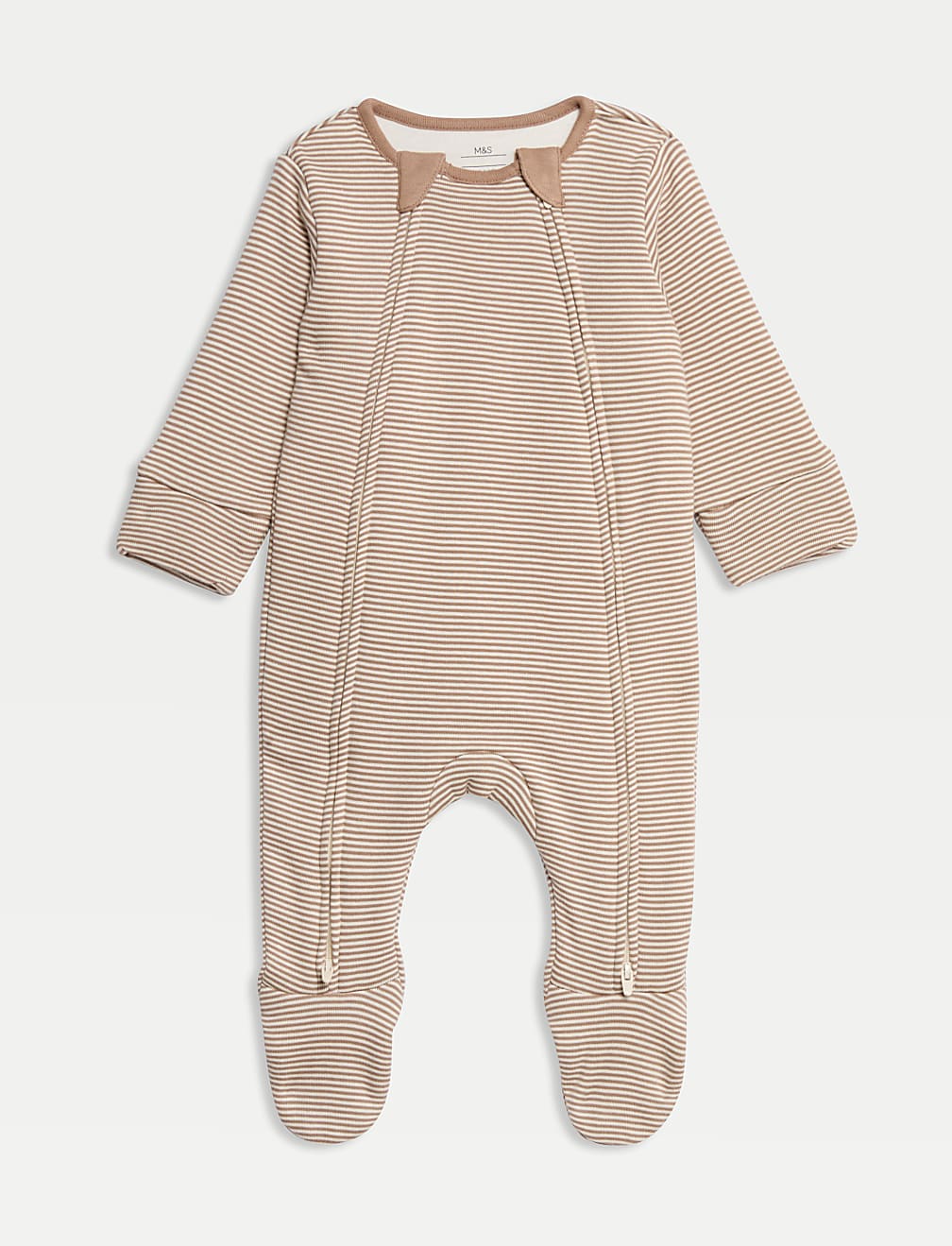 Pure Cotton Striped 2.5 Tog Sleepsuit (0-3 Yrs)