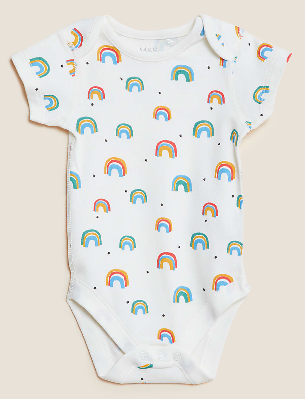 3pk Pure Cotton Rainbow Bodysuits (6&frac12;lbs - 3 Yrs)