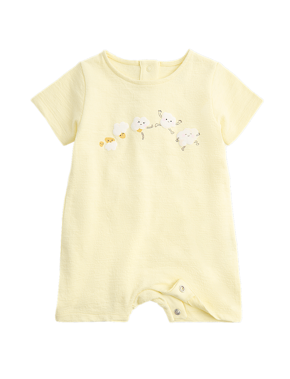 Pure Cotton Unisex Popcorn Print Romper (0-24 Mths)