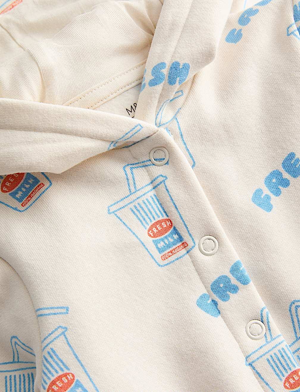 Cotton Rich Milkshake Print Hooded All in One (7lbs-3 Yrs)