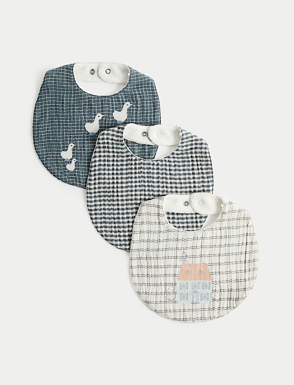 3 Pack Pure Cotton Dribble Bibs