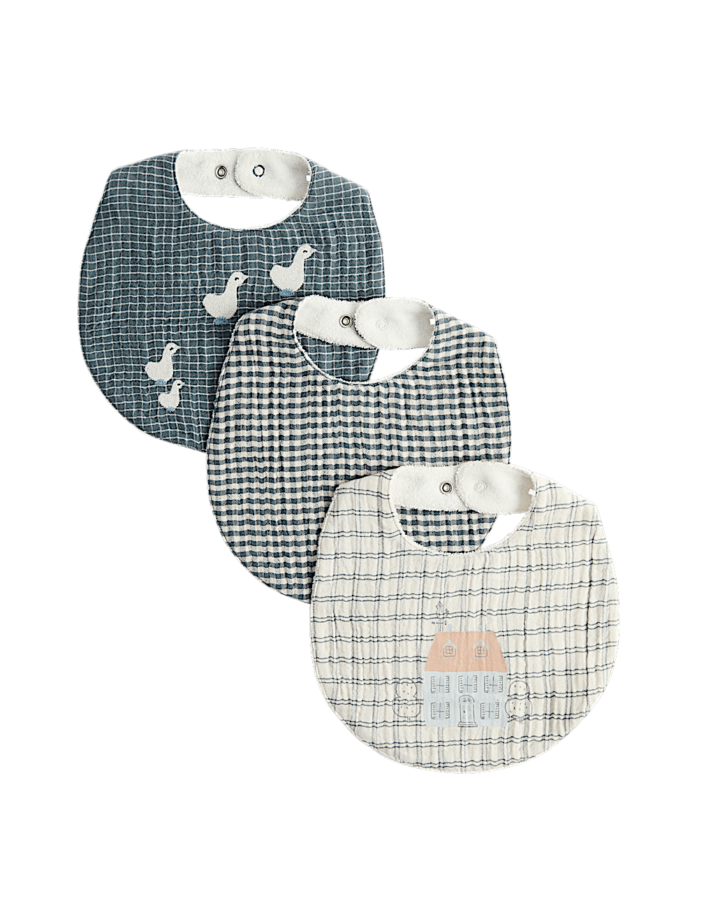 3 Pack Pure Cotton Dribble Bibs