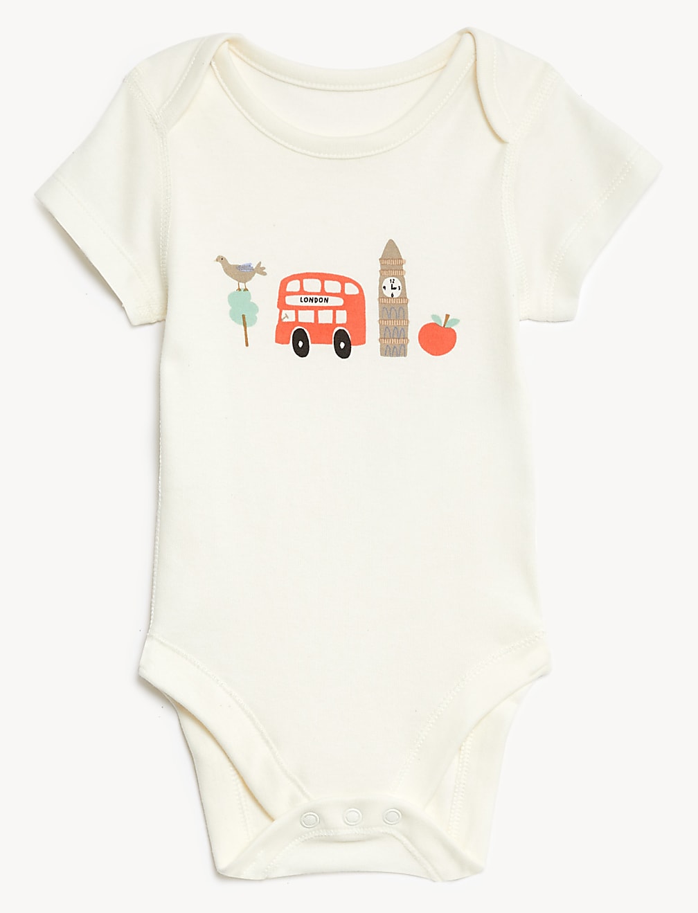 5pk Pure Cotton London Bodysuits