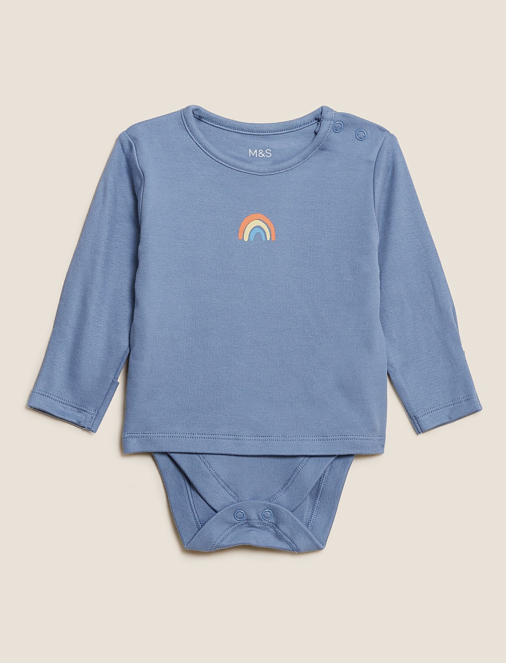 3pk Pure Cotton Rainbow Bodysuits