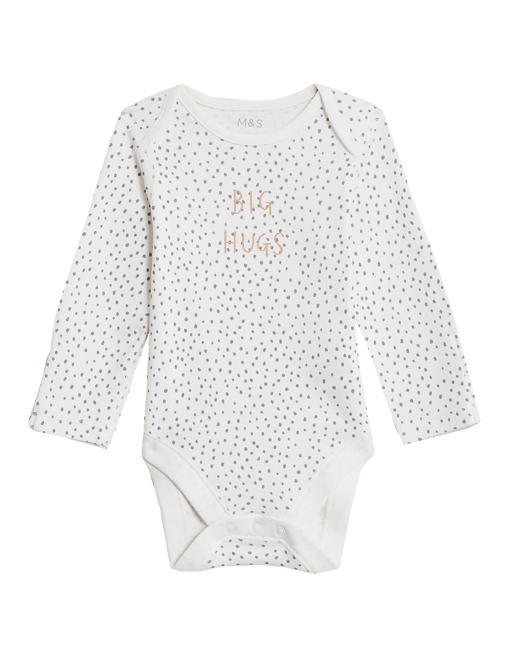 Pure Cotton Big Hugs Slogan Bodysuit (7lbs - 12 Mths)