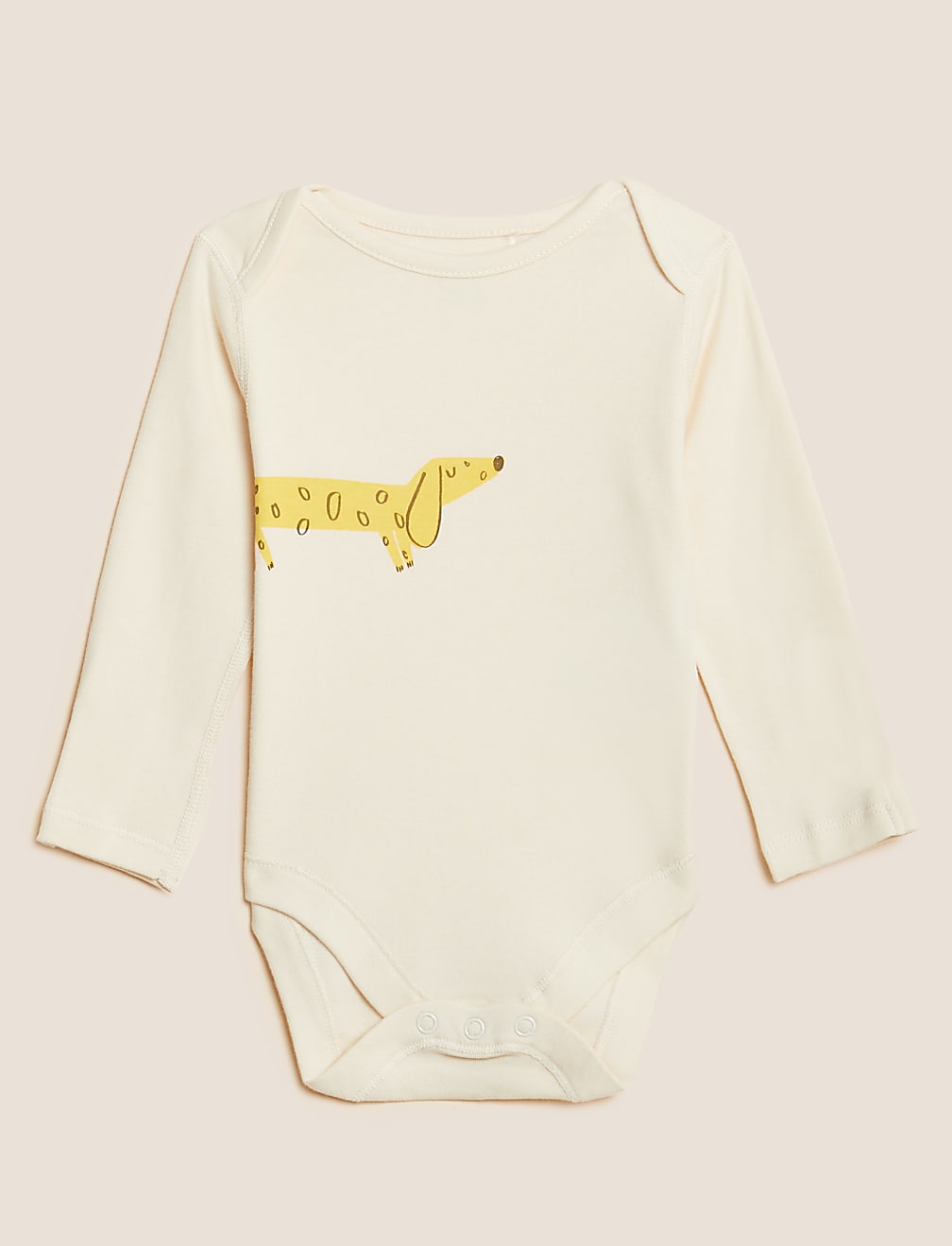 3pk Pure Cotton Dog Bodysuits