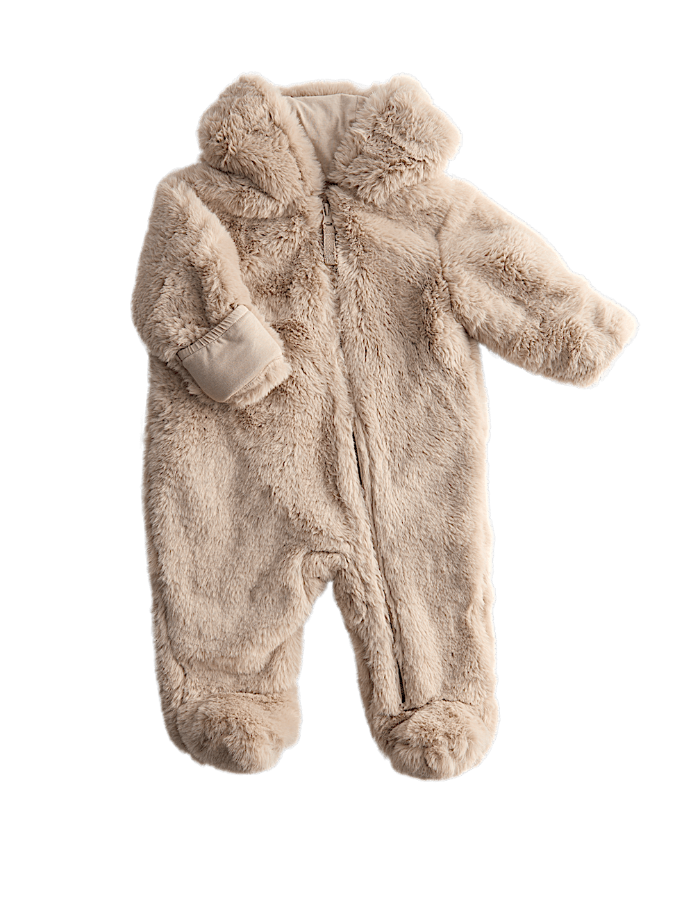 Faux Fur Hooded Pramsuit (0-12 Mths)