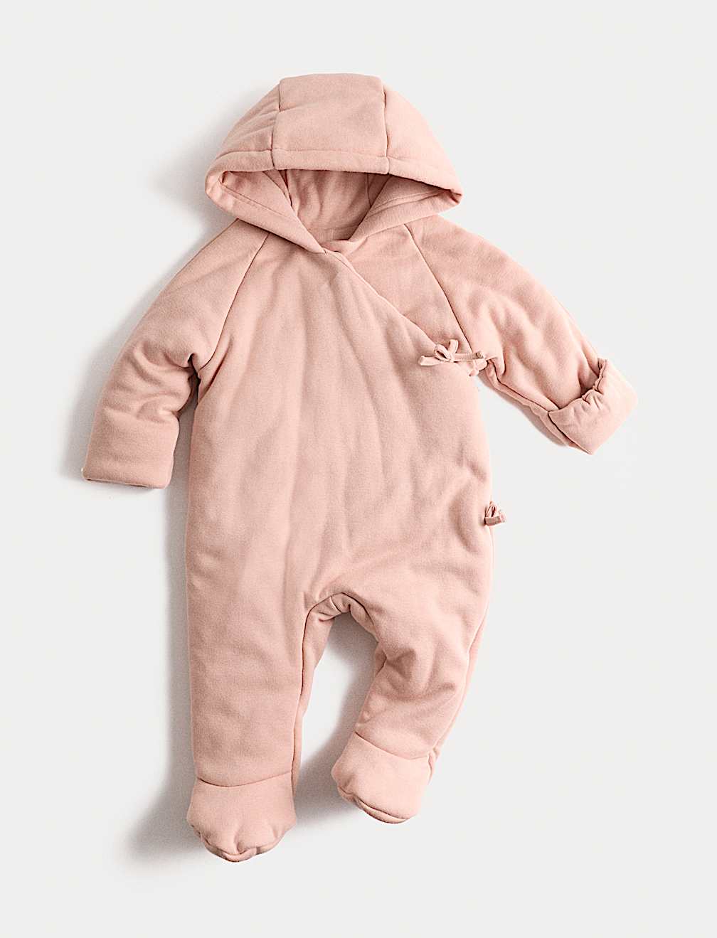 Cotton Rich Hooded Wrap Pramsuit (0-12 Mths)